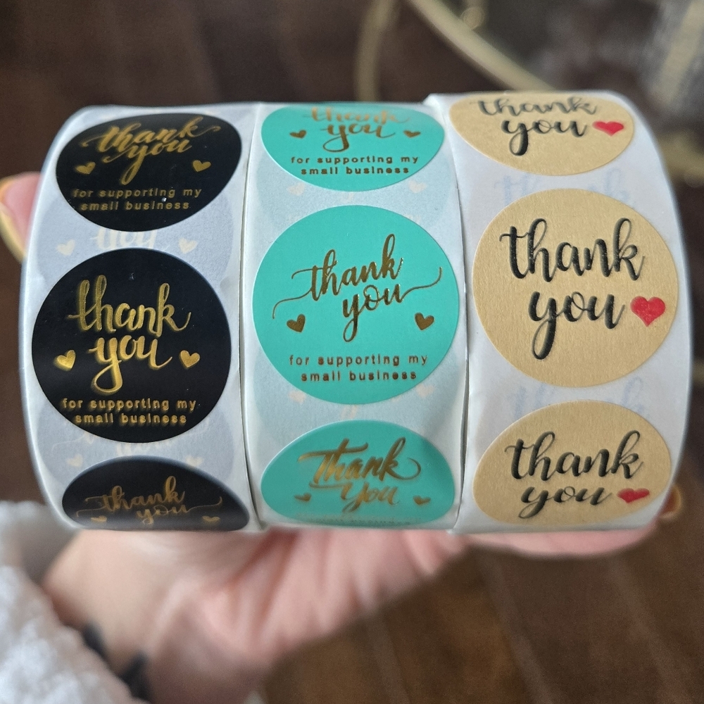1,500 Thank You Stickers 3-Rolls